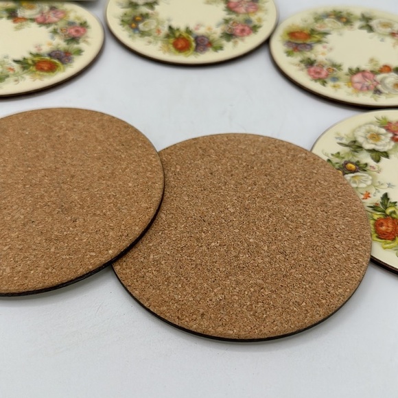 Set of six Victorian Garden coasters made in England - Picture 3 of 5